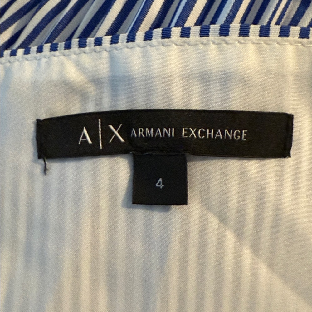 Armani Exchange Blue and White Striped Midi Dress - Picture 5 of 6